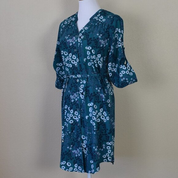 Stitch Fix 41 Hawthorn Floral Cristen Button Front Shirt Dress XS - Picture 2 of 7